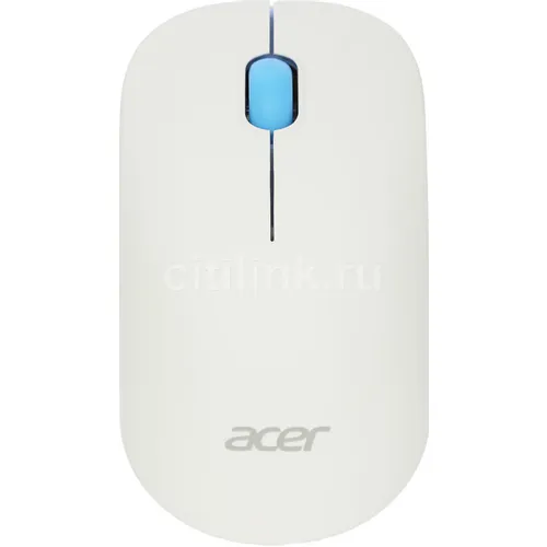 Мышь беспроводная Acer OMR205, радио, оптическая, USB, 1200dpi, белый и голубой [zl.mceee.02h]