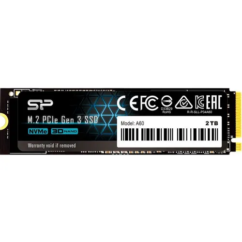 SSD накопитель Silicon Power M-Series SP002TBP34A60M28 2ТБ, M.2 2280, PCIe 3.0 x4, NVMe, M.2