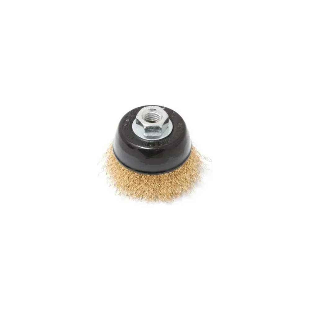 Латунная чашеобразная кордщетка для ушм Rockforce RF-BWC004(29658)
