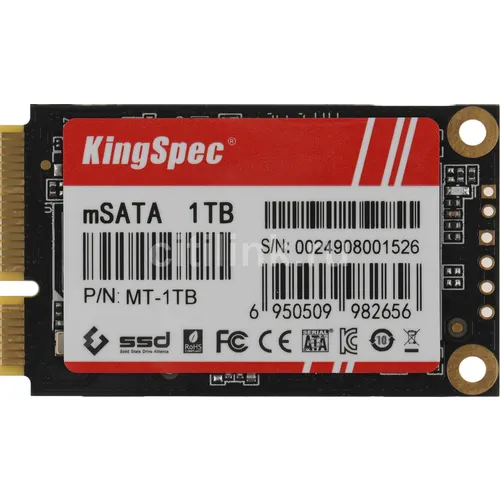 SSD накопитель KINGSPEC MT Series MT-1TB 1ТБ, mSATA, SATA III, mSATA