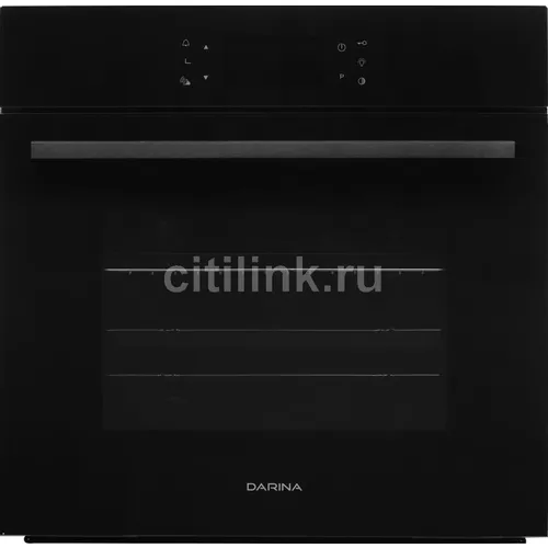 Духовой шкаф электрический Darina 2V BDE 112 710 BB, 65л, дверца с 2 стеклами, черный/стекло черное