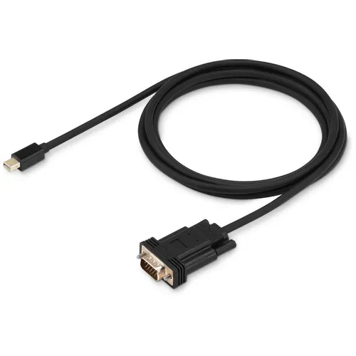 Кабель аудио-видео Buro 1.1v, miniDisplayport (m) - VGA (m), 2м, GOLD, черный [bhp mdpp-vga-2]