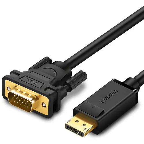 Кабель аудио-видео UGREEN DP105, DisplayPort (m) - VGA (m), 1.5м, черный [10247]