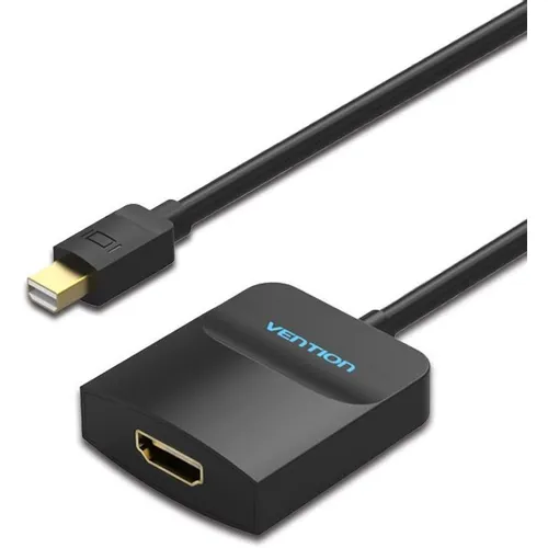 Адаптер видео VENTION HBCBB, miniDisplayport (m) - HDMI (f), ver 1.4, 0.15м, GOLD, черный