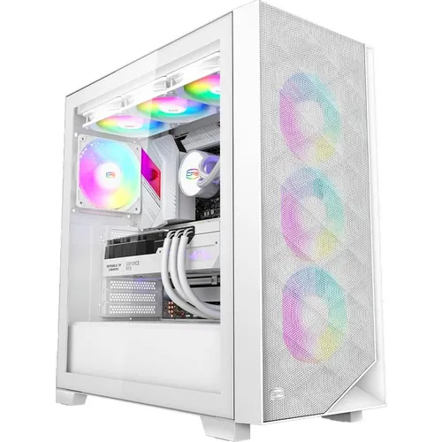 Корпус ATX PCCOOLER C3D510 WH ARGB, Midi-Tower, без БП, белый [c3d510-whp3-gl]