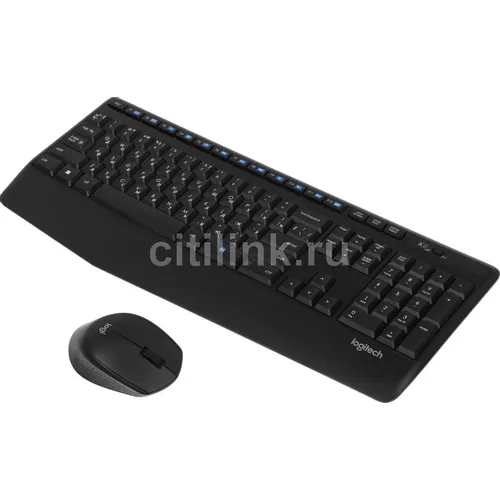 Комплект (клавиатура+мышь) Logitech MK345, USB, беспроводной, с гравировкой, черный [920-012925]