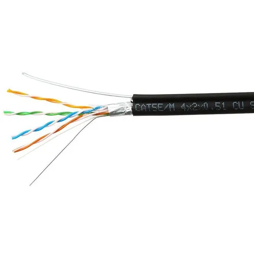 Кабель сетевой SKYNET CSP-FTP-4-CU-OUTR FTP, кат.5E, 305м, 4 пары, медь, одножильный, черный