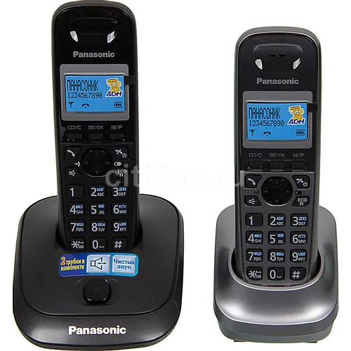 Радиотелефон Panasonic KX-TG2512RU2, титан