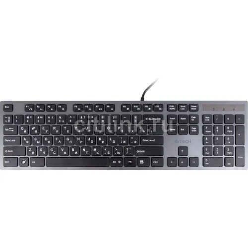Клавиатура A4TECH KV-300H, проводная, USB, ножничная, серый/черный