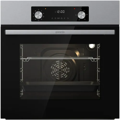 Духовой шкаф электрический Gorenje BO6737E02NX, 73л, дверца с 2 стеклами, черный