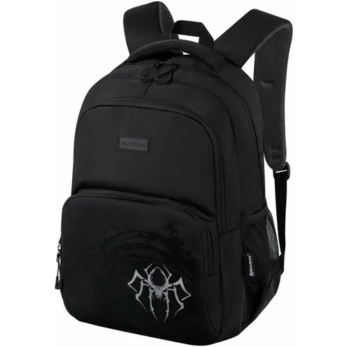 Рюкзак BRAUBERG Content Gray Spider, 36.5х45.2х8 см, 0.65кг, черный [273847]