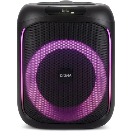 Музыкальный центр Digma D-MC1700, 30Вт, Bluetooth, FM, micro SD, черный