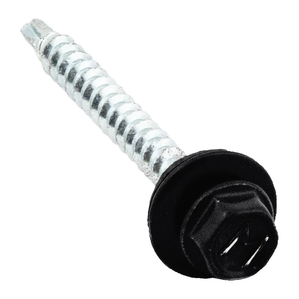 Кровельный оцинкованный саморез STARFIX 4,8x19 мм, RAL 9005, 100 шт. SMP2-102307-100
