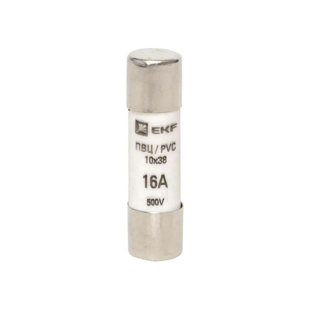 Цилиндрическая плавкая вставка EKF PROxima ПВЦ pvc-10x38-16