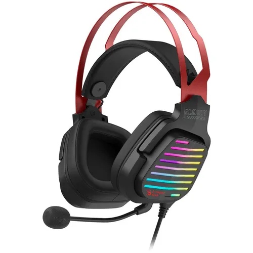 Гарнитура игровая A4TECH Bloody G560, для компьютера, мониторные, проводные, черный / красный [g560 sports red]