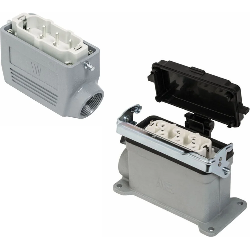 Прямоугольный промышленный разъем Mete Enerji H6HSB-AM-DCF 685689K