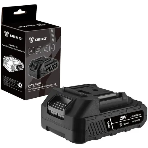 Батарея аккумуляторная DEKO UNV2.0 STD, 20В, 2Ач, Li-Ion [063-4492]