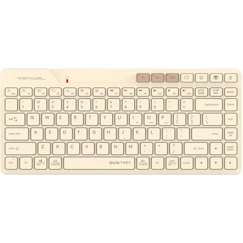 Клавиатура A4TECH Fstyler FBK26C AS, беспроводная, USB, Bluetooth/Радиоканал, бежевый
