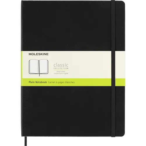 Блокнот Moleskine Classic, 192стр, без разлиновки, твердая обложка, черный [qp092]