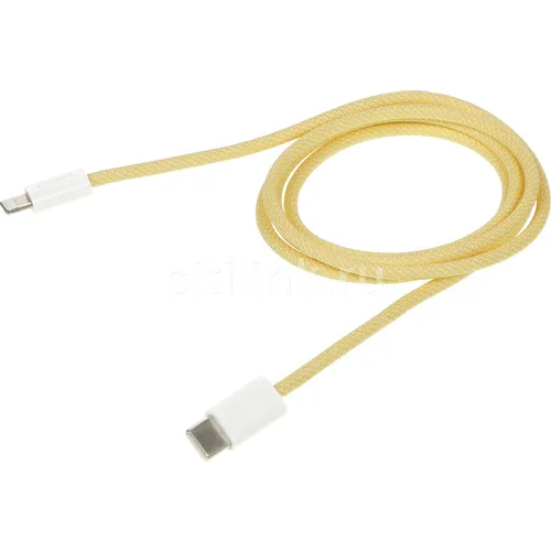 Кабель SOLOVE Solove DW6 1M, Lightning (m) - USB Type-C (m), 1м, MFI, 3A, желтый [dw6 1m yellow rus]