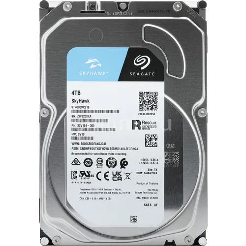 Жесткий диск Seagate Skyhawk ST4000VX016, 4ТБ, HDD, SATA III, 3.5"