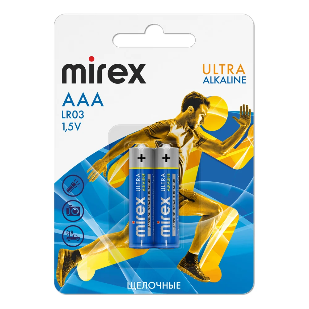Щелочная батарея Mirex 23702-LR03-E2
