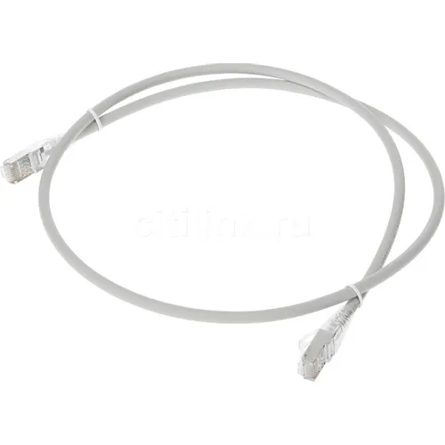 Патч-корд WRLINE вилка RJ-45, вилка RJ-45, кат.5E, LSZH, 1м, серый [wr-pc-rj45-ftp-5e-1-gy]