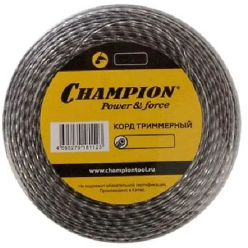 Леска для садовых триммеров CHAMPION C7044, 2мм, 15м