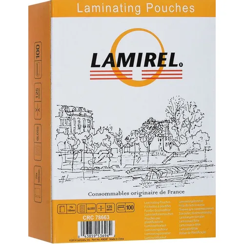 Пленка для ламинирования Fellowes Lamirel, 125мкм, 105х75 мм, 100шт., глянцевая, A7