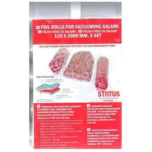 Пакеты для вакуумной упаковки STATUS VB, 12см x 300см