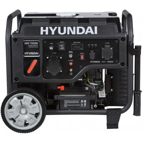 Бензиновый генератор Hyundai HHY 7050Si, 220 В, 5.5кВт, на колёсах