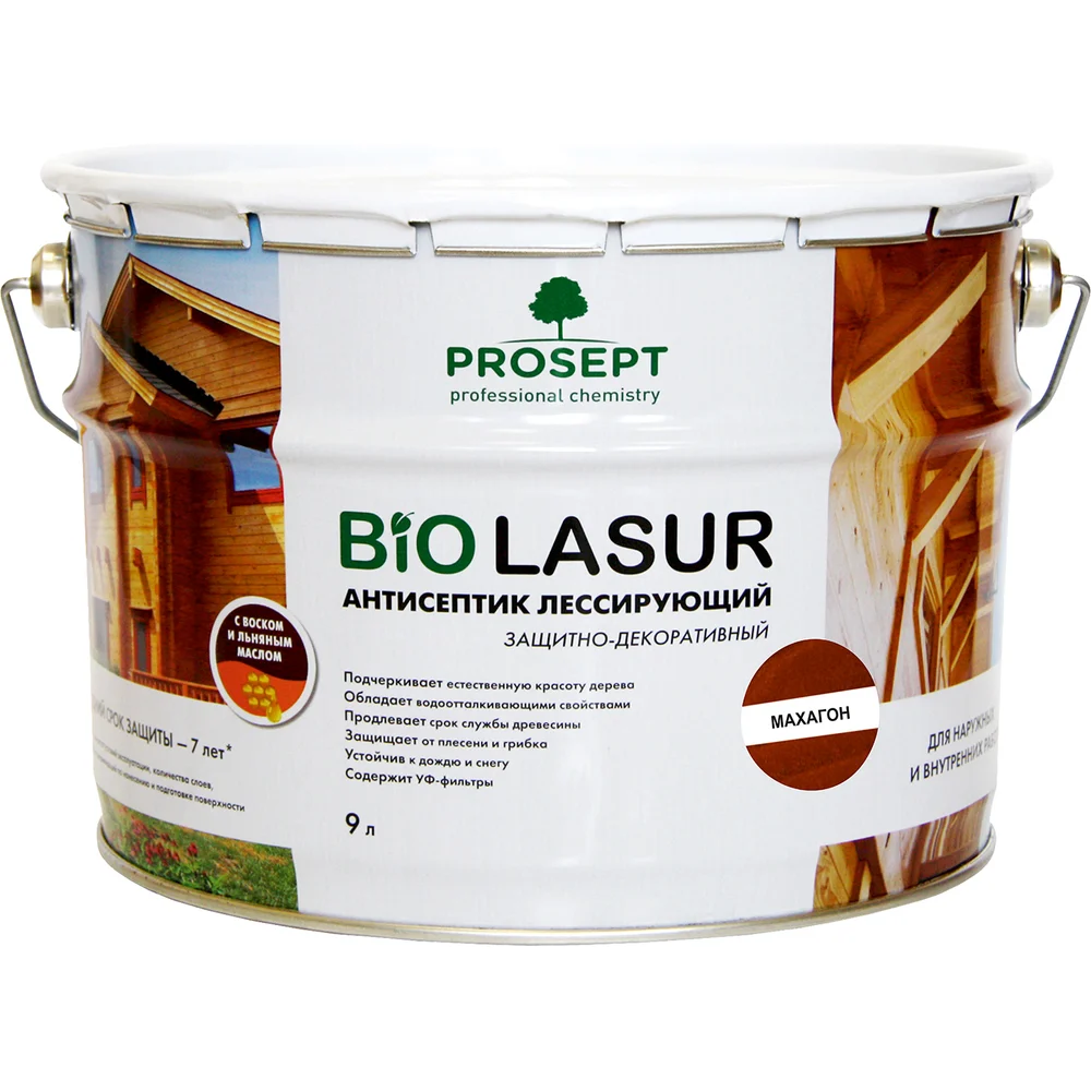 Лессирующий защитно-декоративный пропитка PROSEPT BIO LASUR 038-9