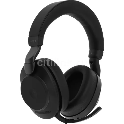 Гарнитура Jabra Evolve2 85 Link380c MS, для компьютера, накладные, Bluetooth, черный [28599-999-899]