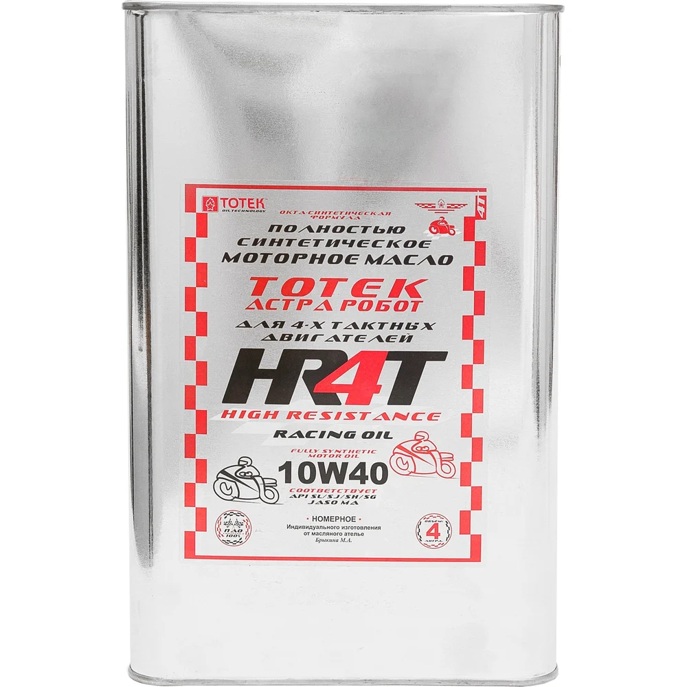 Моторное масло ТОТЕК Астра Робот HR-4T 10W40 HR4T1040005