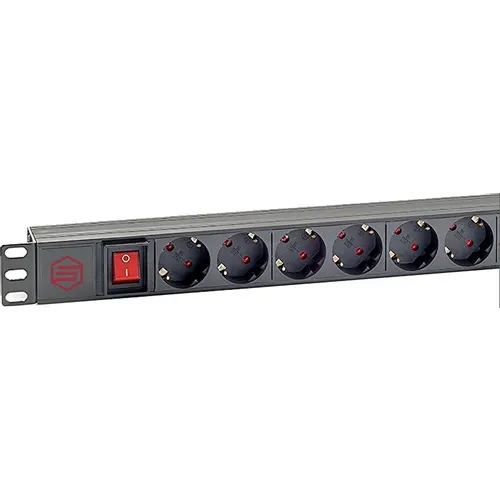 Блок распределения питания SYSMATRIX PD 0802.000, горизонт.размещ., SchukoХ8, Тип вход. тока 16A