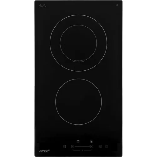 Электрическая варочная поверхность Vitek VHE3220, конфорок: 2 шт., стеклокерамика, независимая, черный
