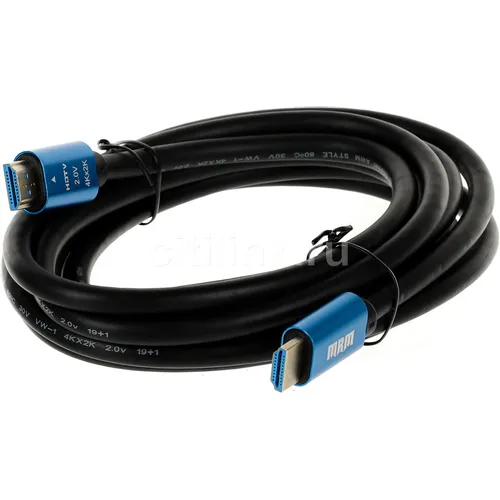 Кабель аудио-видео PREMIER 11242, HDMI (m) - HDMI (m), ver 2.0, 3м, GOLD, черный