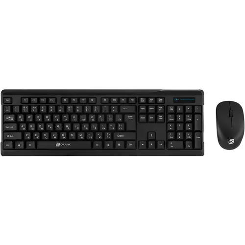 Комплект (клавиатура+мышь) Oklick 230M, USB, беспроводной, черный [412900]