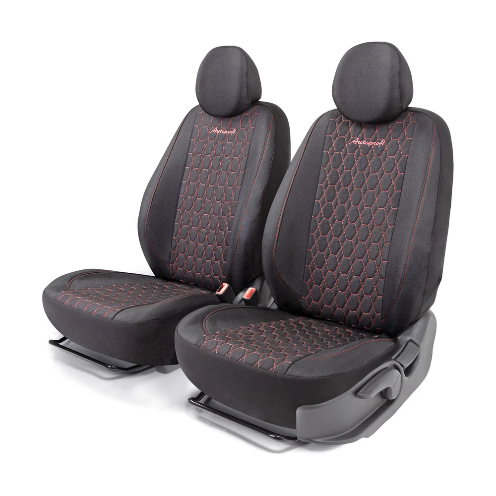 Получехлы на передние сиденья AUTOPROFI VERONA VER-0405 BK/RD