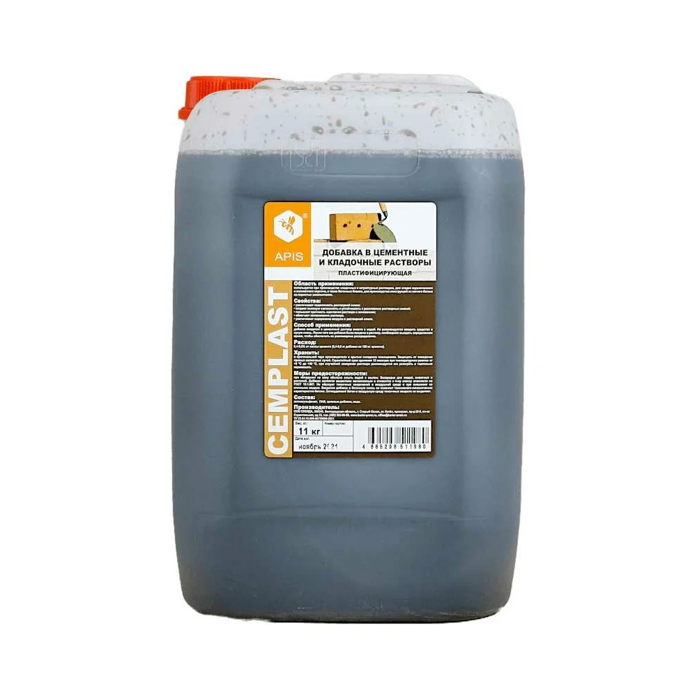 Добавка в штукатурные и кладочные цементные растворы APIS CEMPLAST 4665296517463