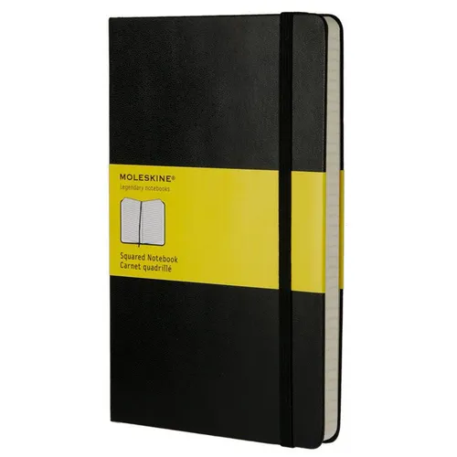 Блокнот Moleskine Classic, 240стр, в клеточку, твердая обложка, черный [qp061]