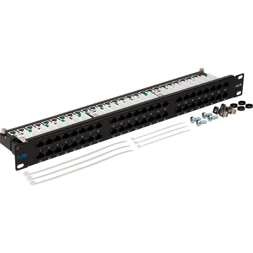 Патч-панель Lanmaster (TWT-PP48/1U-U6) 19" 1U 48xRJ45 кат.6 UTP