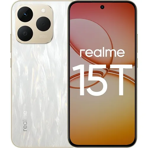6.57" Смартфон REALME 15T 8/128Gb, RMX5111, NFC, AMOLED, 120Гц, 7000мAч, белый