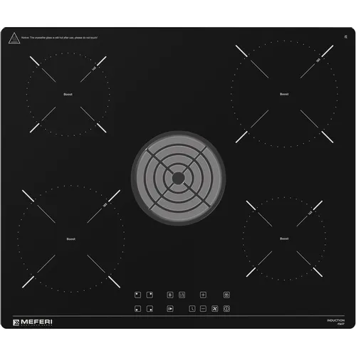 Индукционная варочная поверхность MEFERI Power XSMART60BK, конфорок: 4 шт., стеклокерамика, независимая, черный