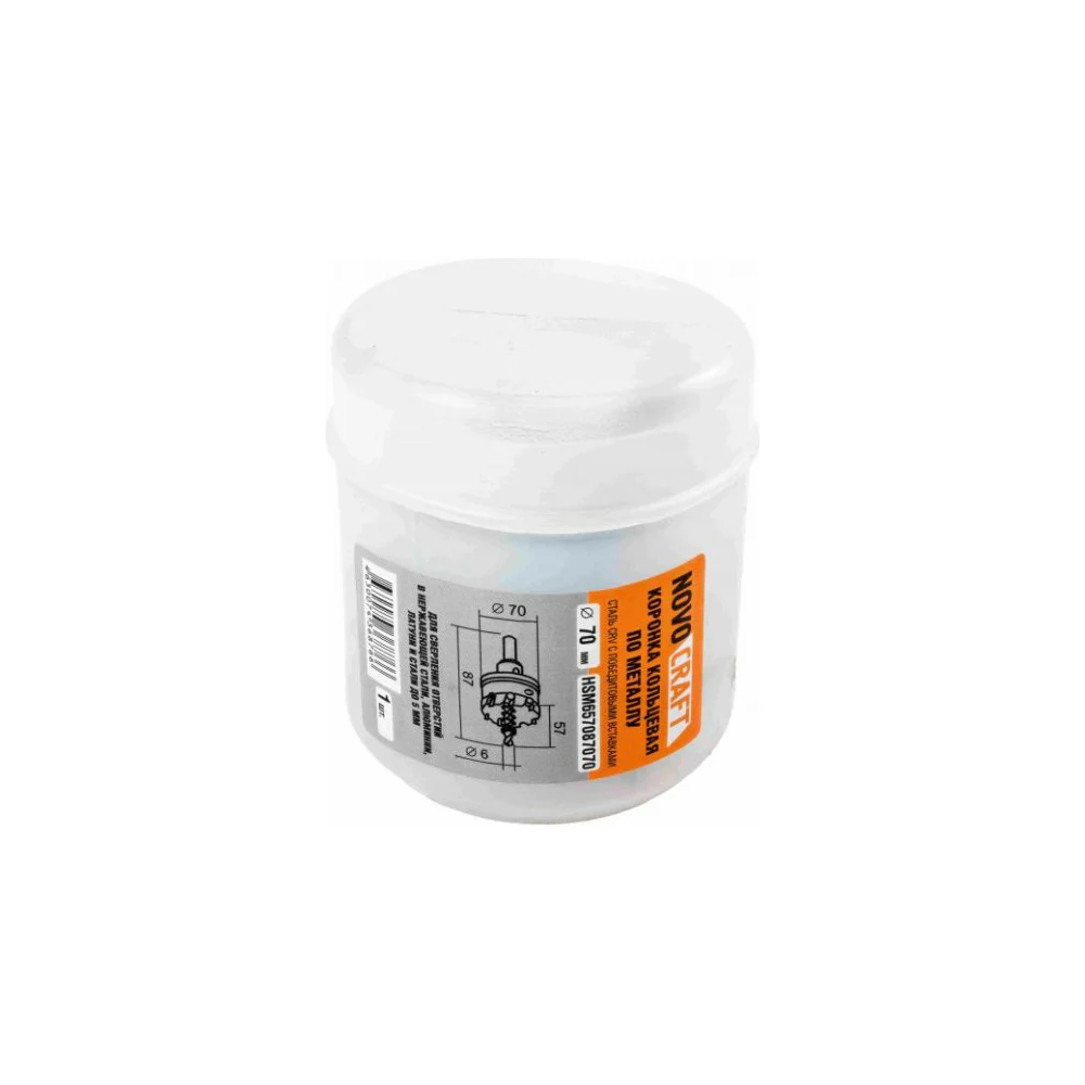 Кольцевая коронка по металлу NOVOCRAFT HSM657087070