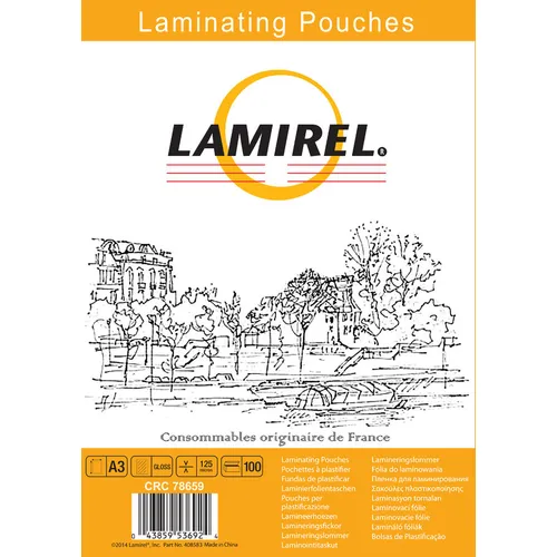 Пленка для ламинирования Fellowes Lamirel LA-7865901, 125мкм, 100шт., глянцевая, A3