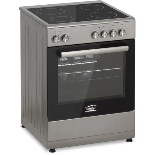 Электрическая плита Simfer F66VM04002, стеклокерамика, без крышки, серый/серебристый