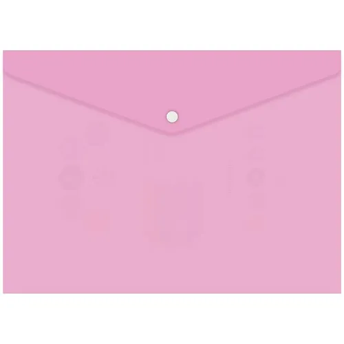 Конверт на кнопке Бюрократ Пастель -PKPAST/PINK, A4 пластик, 0.18мм, розовый 10 шт./кор.