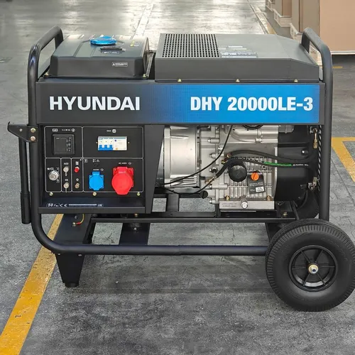 Дизельный генератор Hyundai DHY 20000LE-3, 380 В, 15кВт, на колёсах