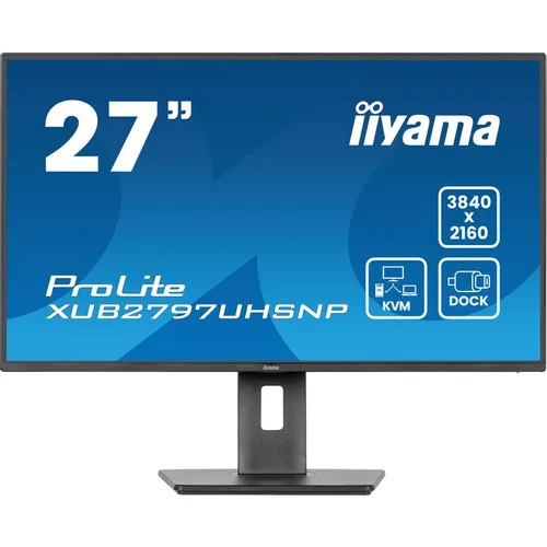 27" Монитор Iiyama ProLite XUB2797UHSNP-B1, 3840x2160, IPS, 1хHDMI, 1хDP, черный